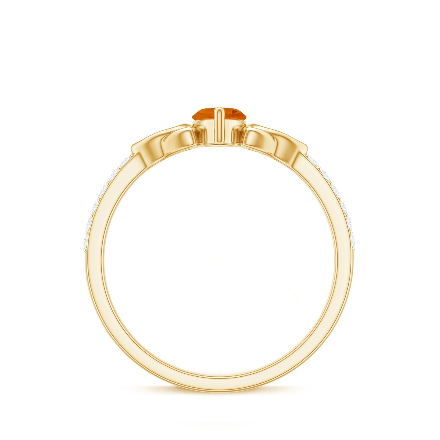 Marquise Cut Fire Opal Celtic Knot Engagement Ring with Diamond