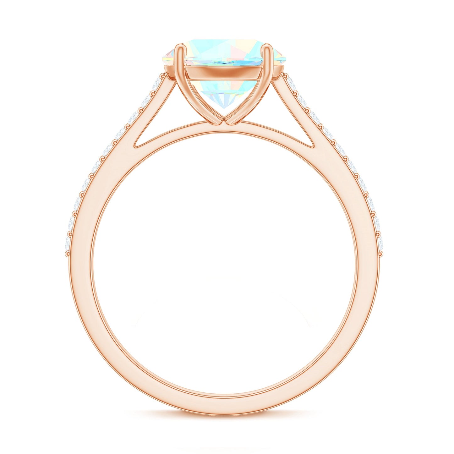 2 Carat Ethiopian Opal Diamond Engagement Ring with Certificate