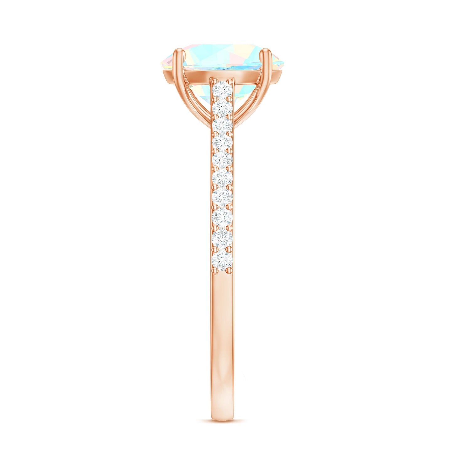 2 Carat Ethiopian Opal Diamond Engagement Ring with Certificate