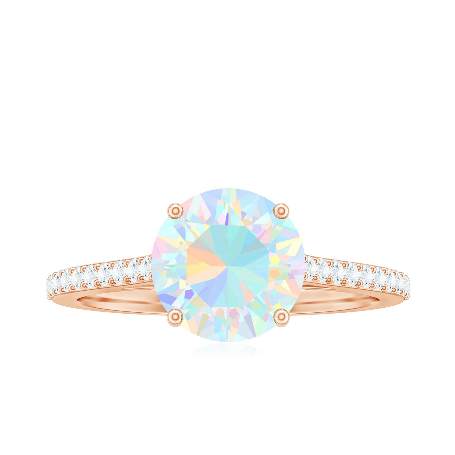 2 Carat Ethiopian Opal Diamond Engagement Ring with Certificate