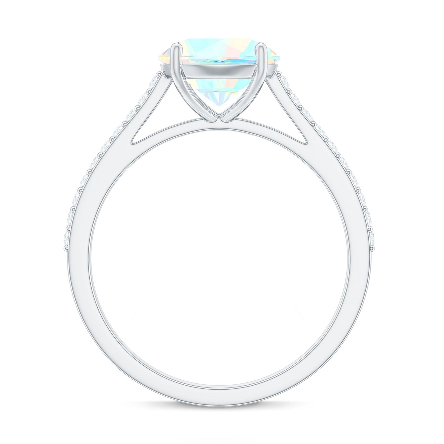 2 Carat Ethiopian Opal Diamond Engagement Ring with Certificate