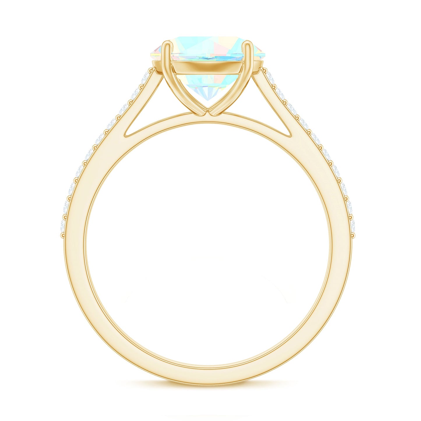 2 Carat Ethiopian Opal Diamond Engagement Ring with Certificate