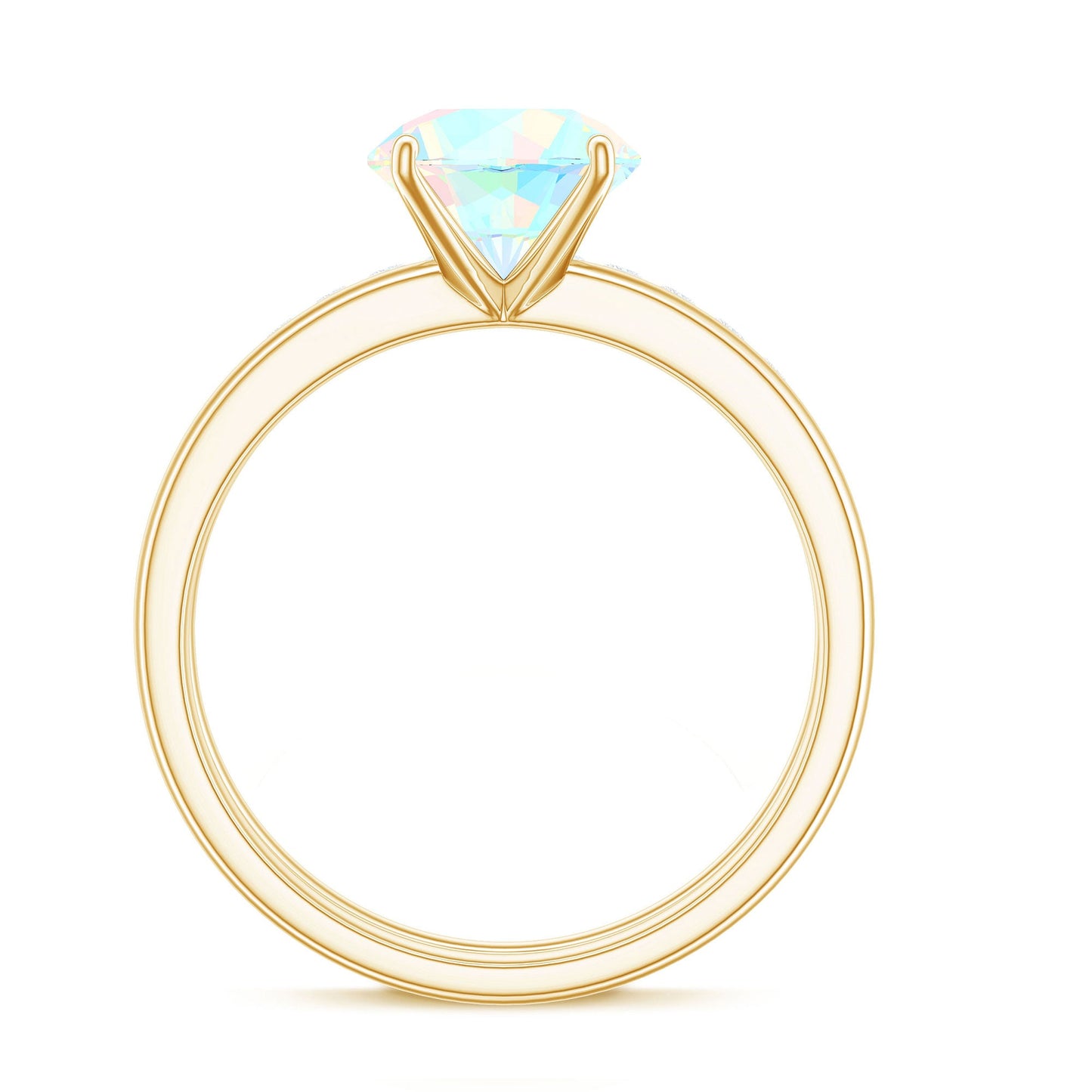 Natural 2 Carat Ethiopian Opal Diamond Solitaire Engagement Wedding Ring Set