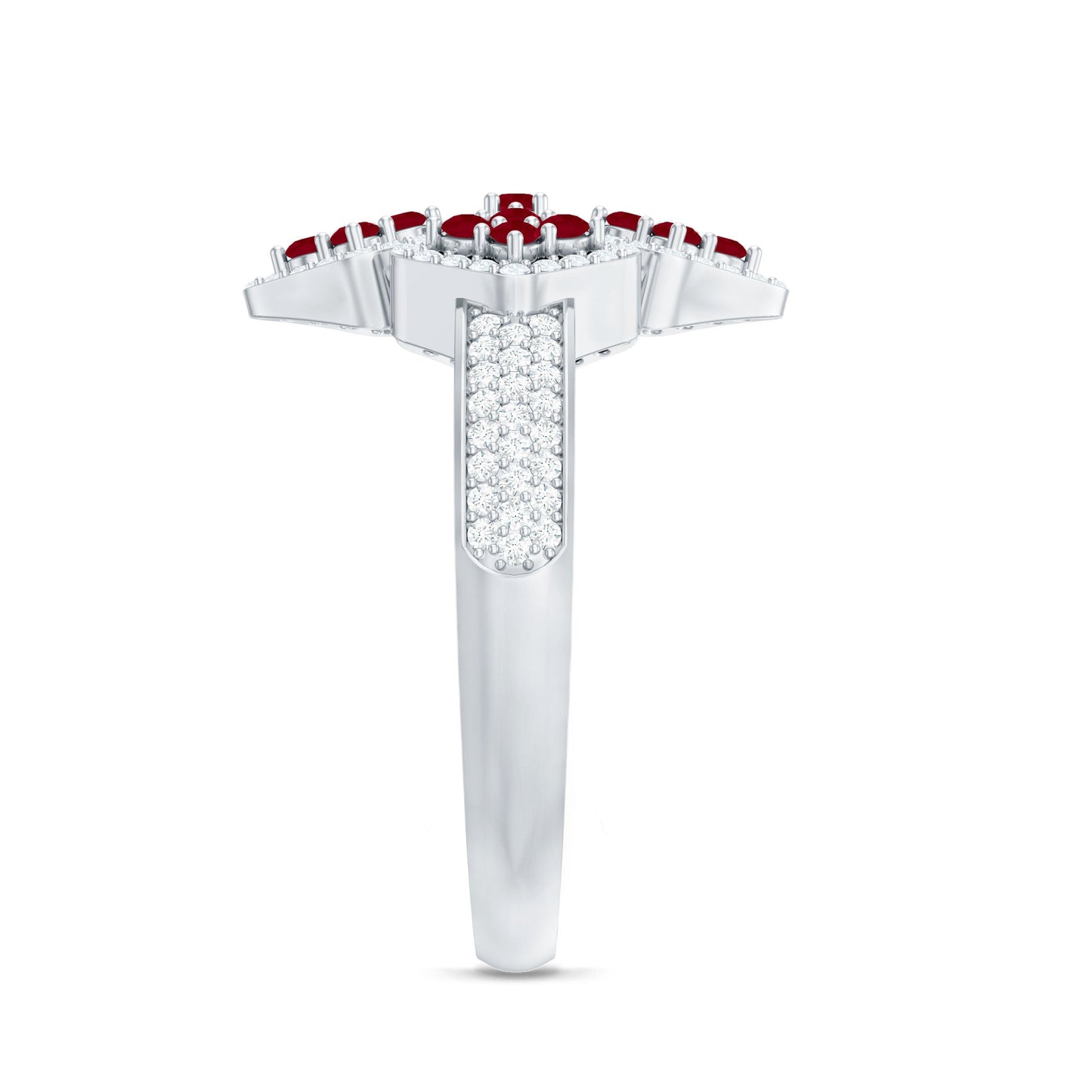 Ruby and Diamond Statement Engagement Ring