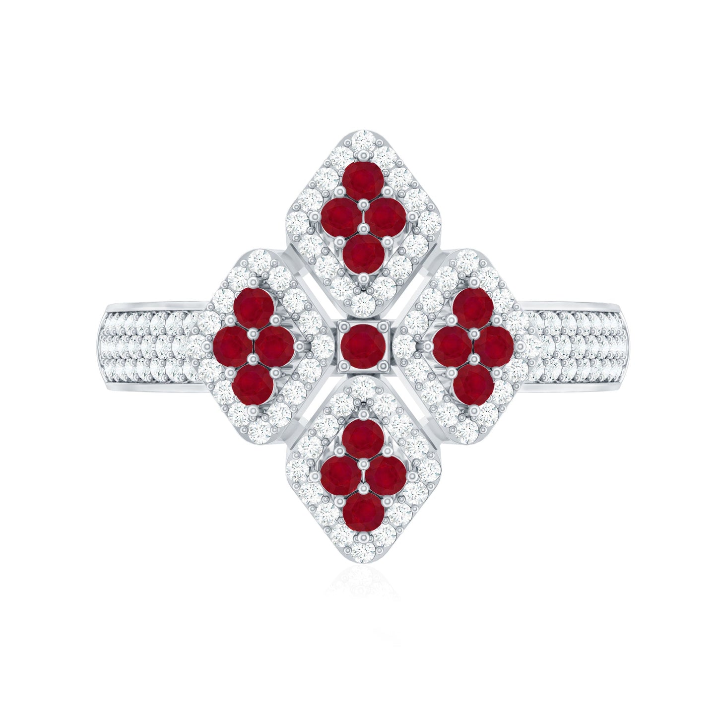 Ruby and Diamond Statement Engagement Ring