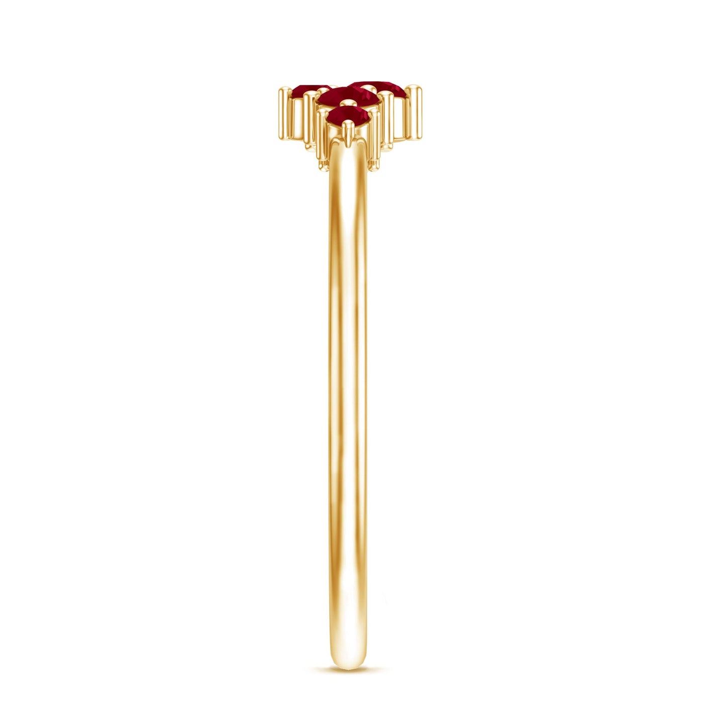 Natural Ruby Cluster Promise Ring for Women