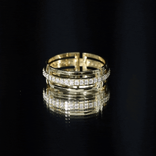 Moissanite Wedding Band in Pinpoint Setting