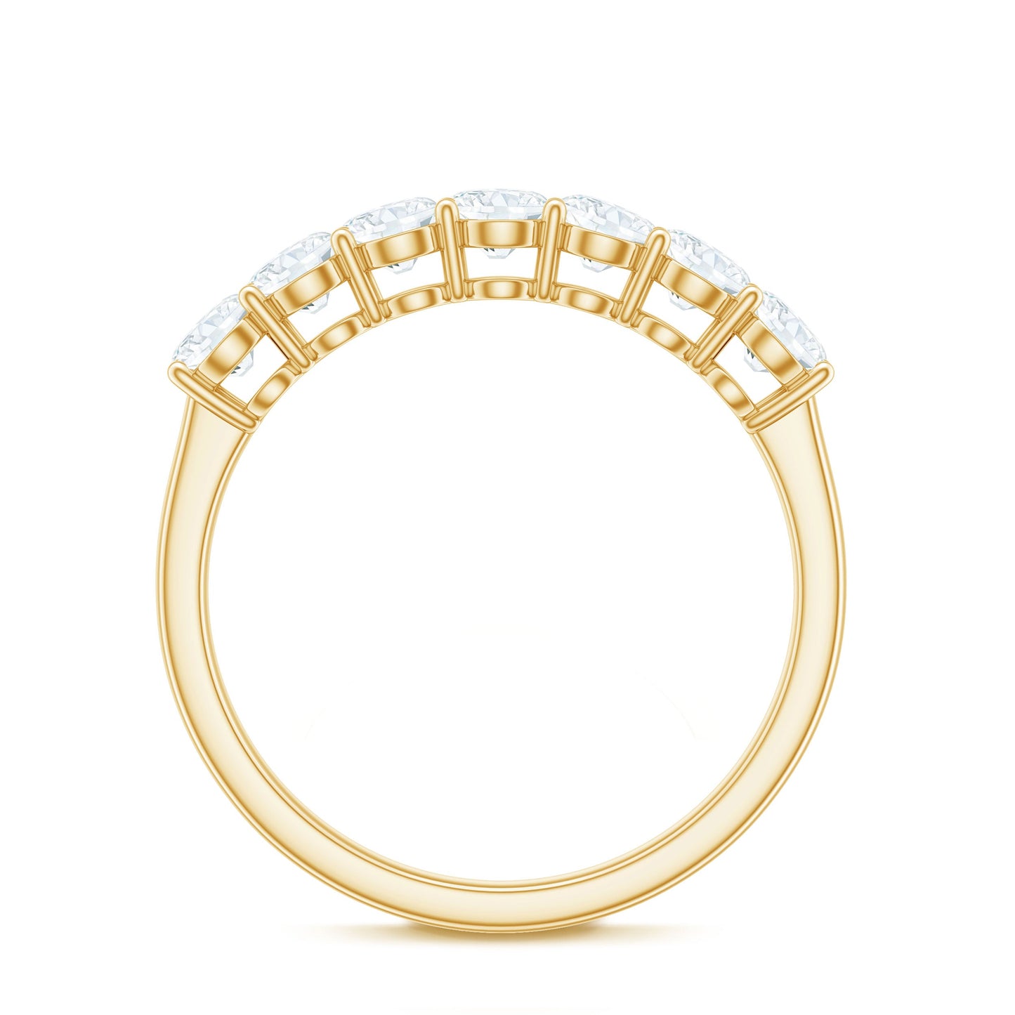 Natural Diamond Half Eternity Band Ring for Women