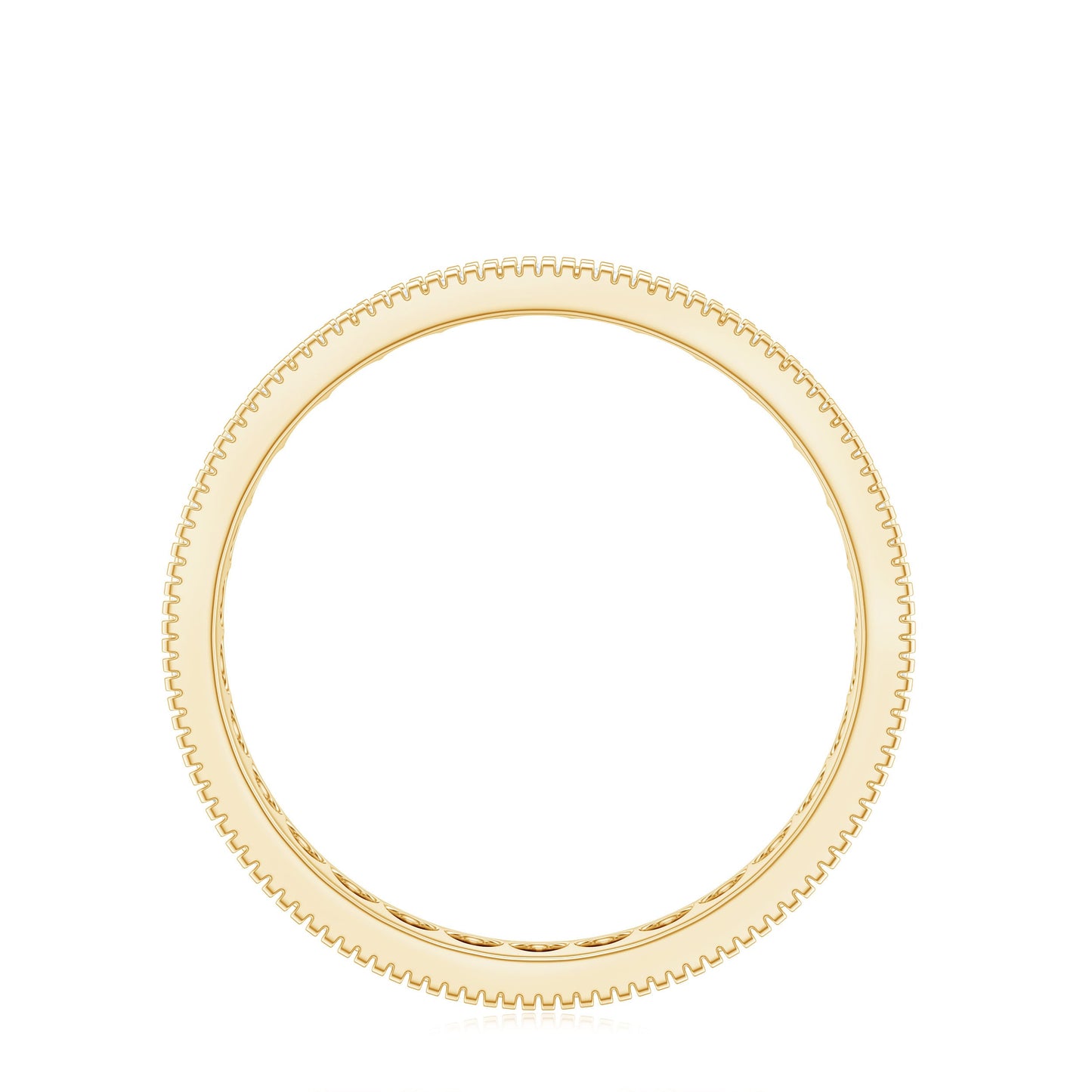 Moissanite Band Ring with Milgrain Detailing