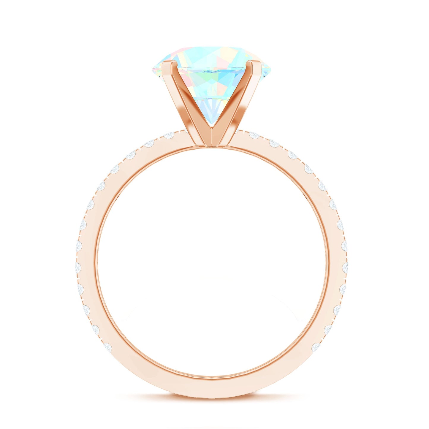 2 Carat Ethiopian Rainbow Opal Diamond Engagement Ring with Certificate
