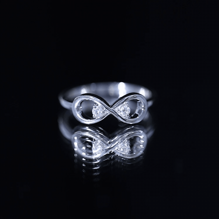 Certified Real Diamond Infinity Promise Ring for Women
