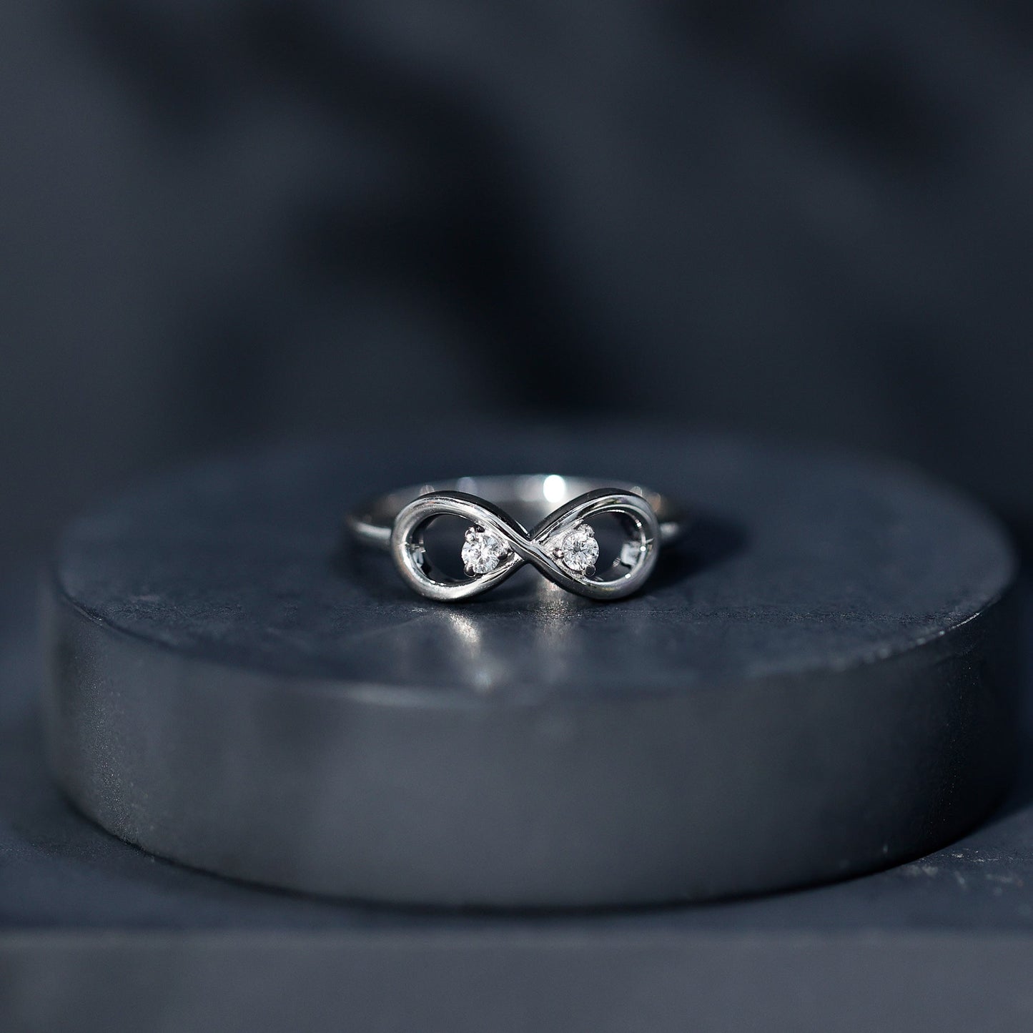 Certified Real Diamond Infinity Promise Ring for Women