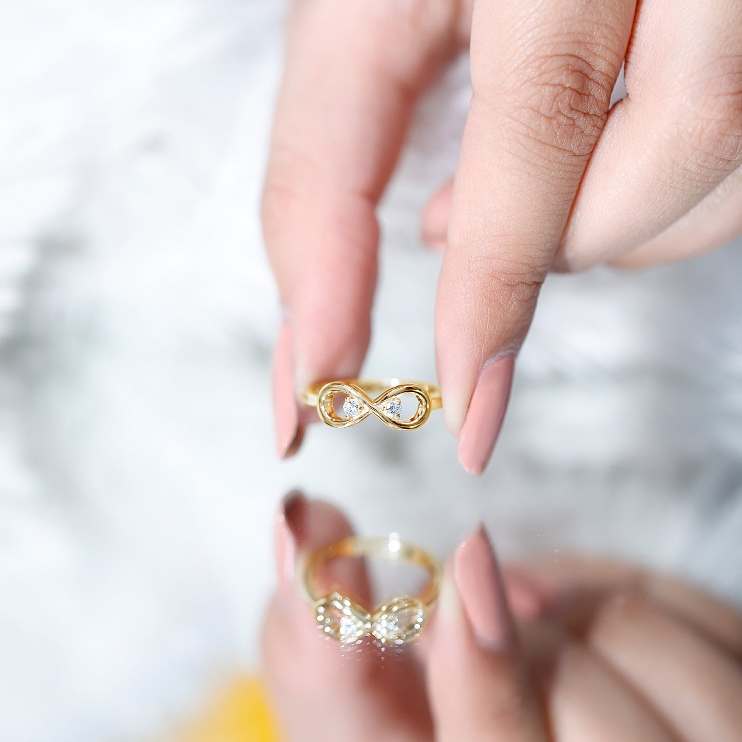 Certified Real Diamond Infinity Promise Ring for Women