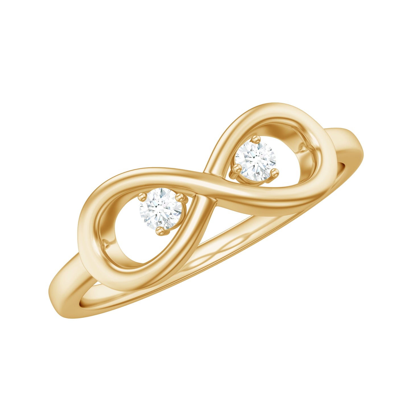 Minimalist Moissanite Infinity Promise Ring