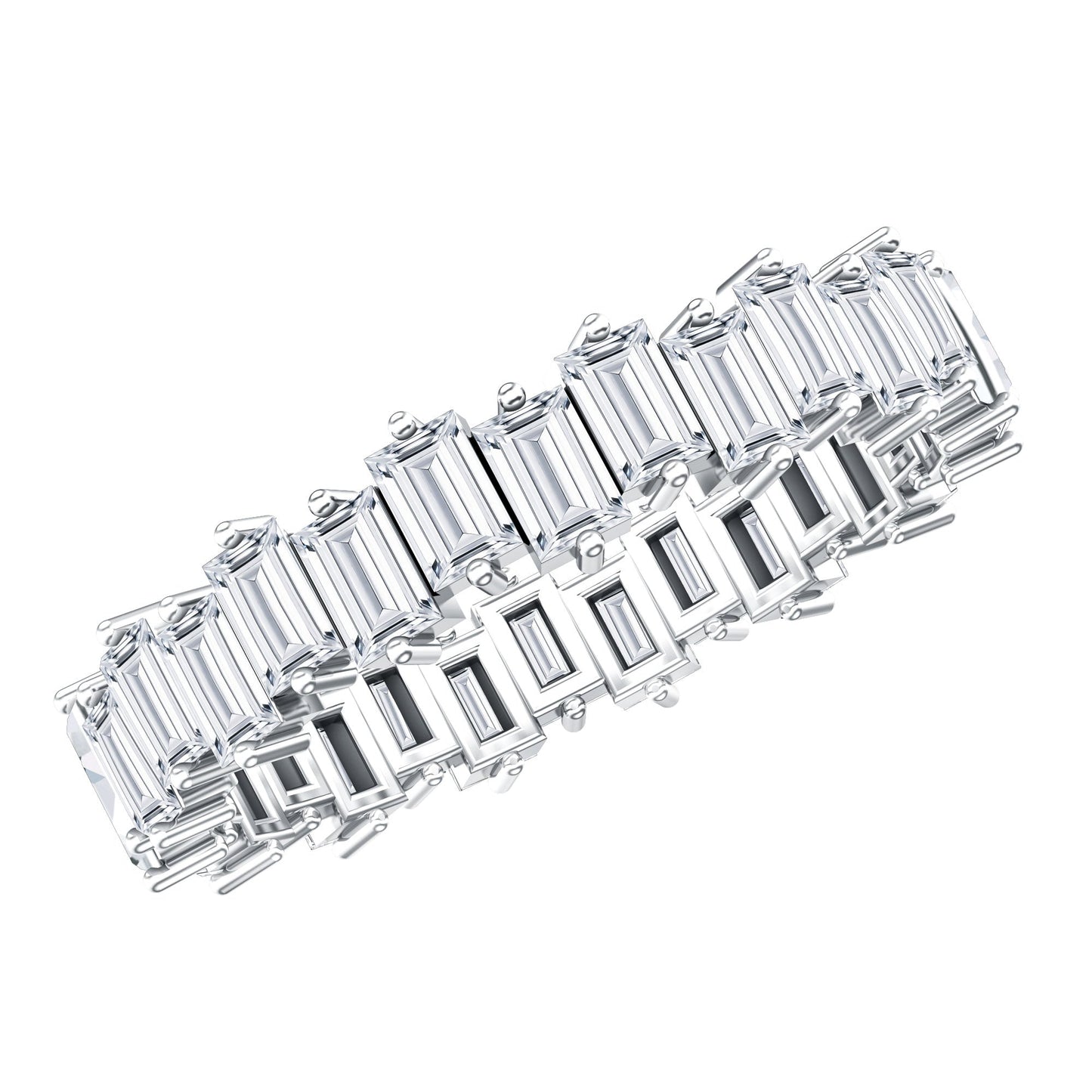 Baguette Shape Moissanite Eternity Wedding Band