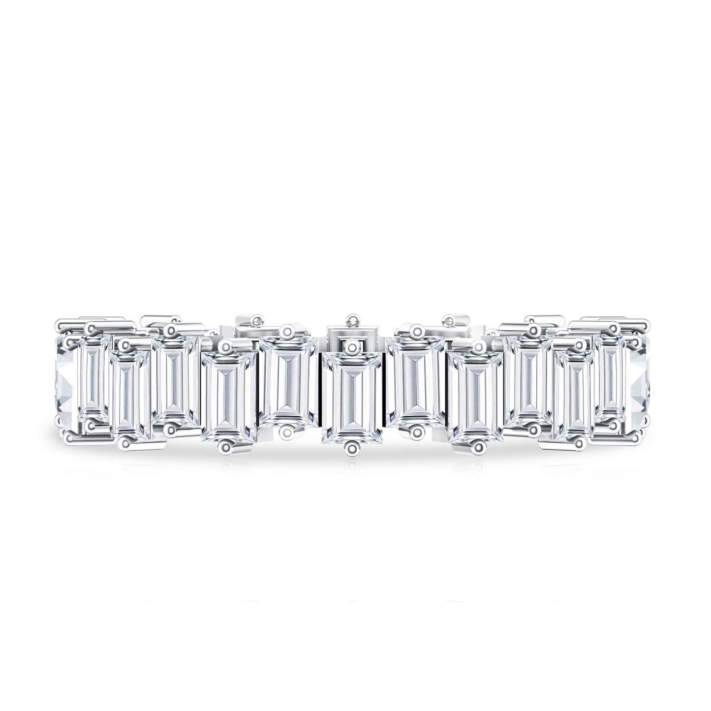 Baguette Shape Moissanite Eternity Wedding Band