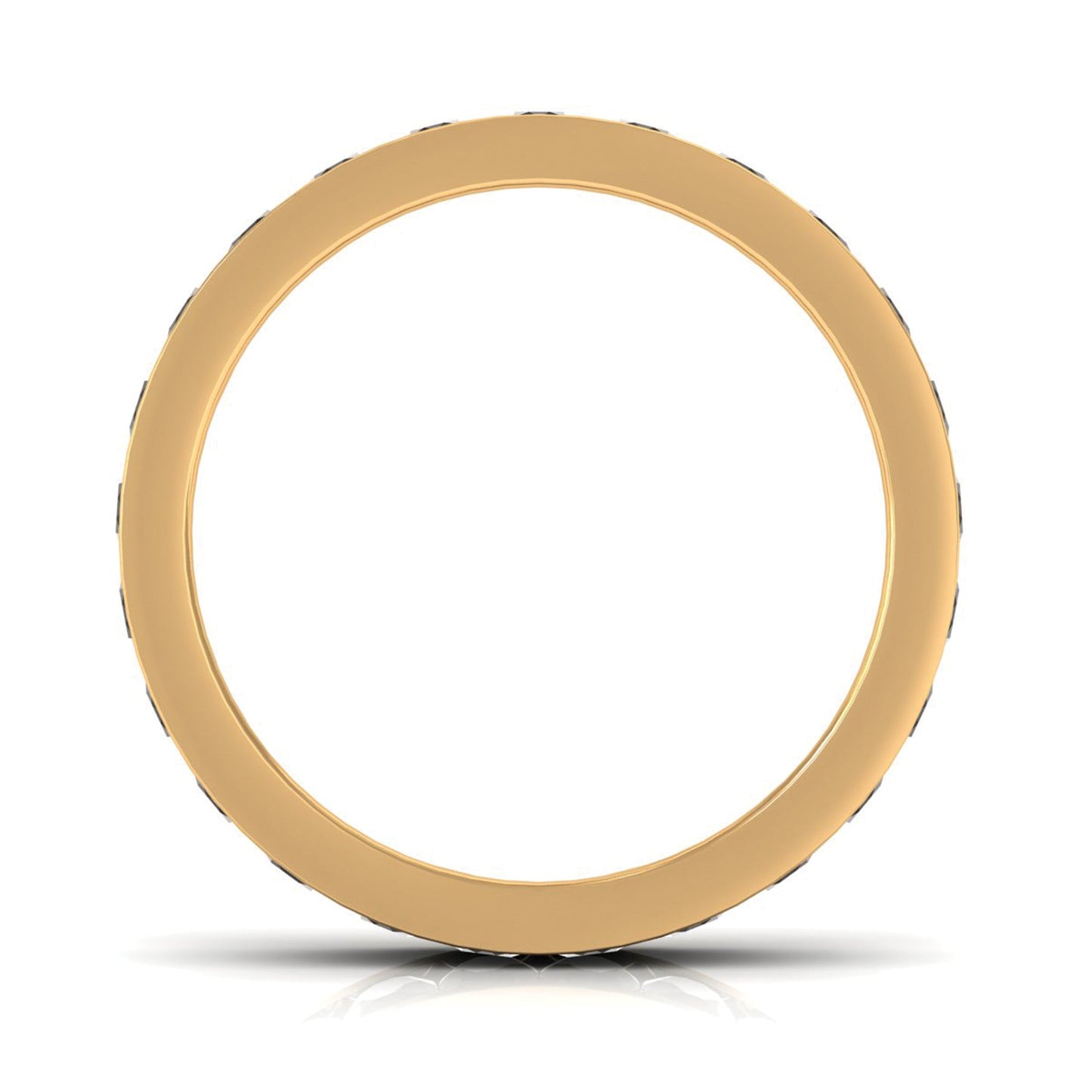 Round Cut Black Onyx Eternity Band in Channel Setting