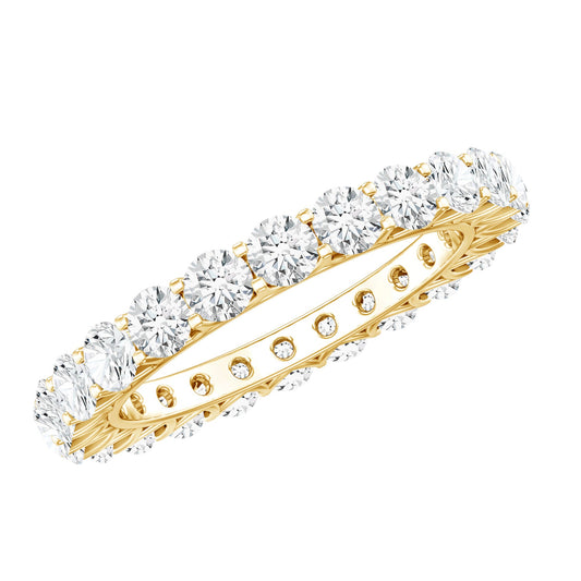 Certified Moissanite Stackable Eternity Band Ring