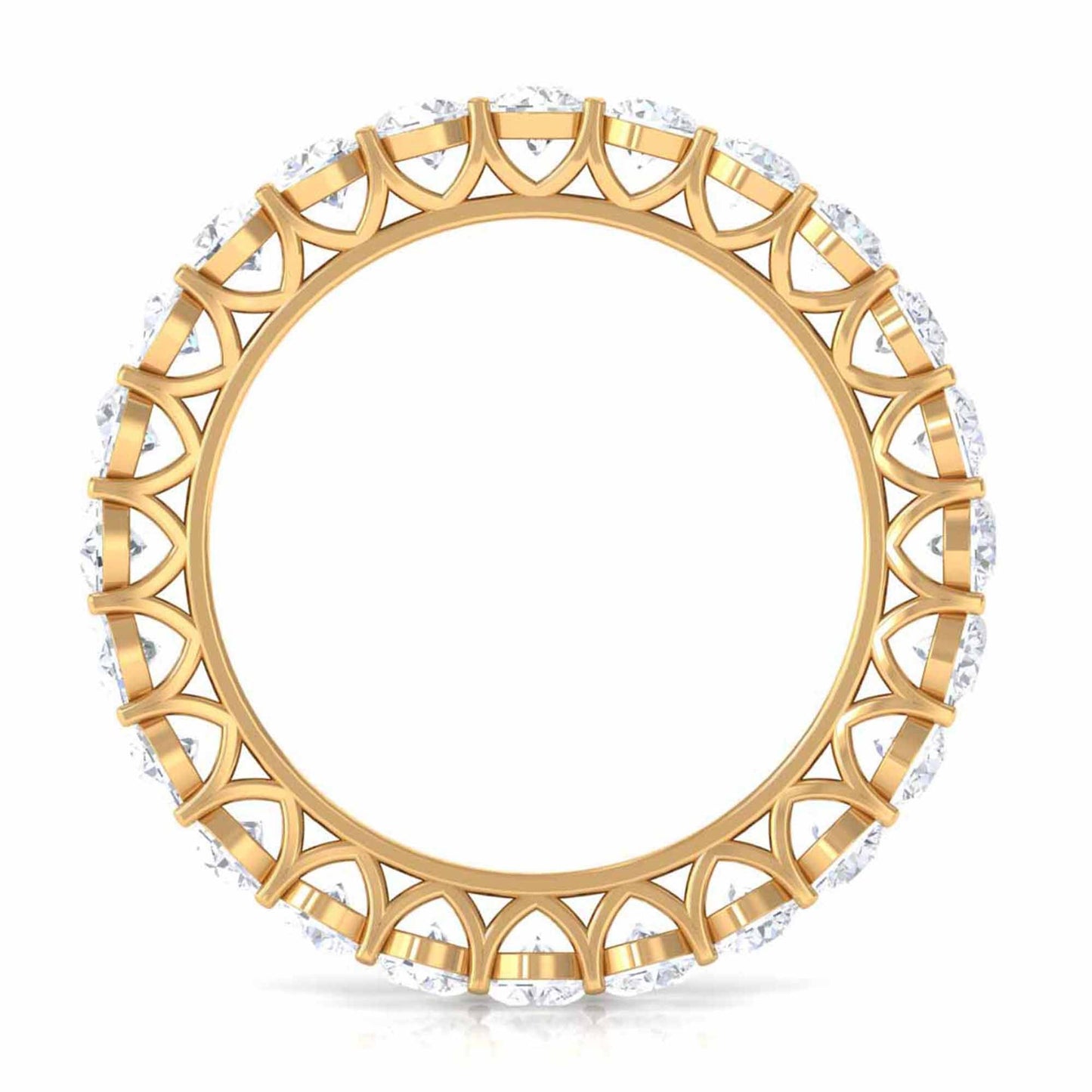 Certified Moissanite Stackable Eternity Band Ring