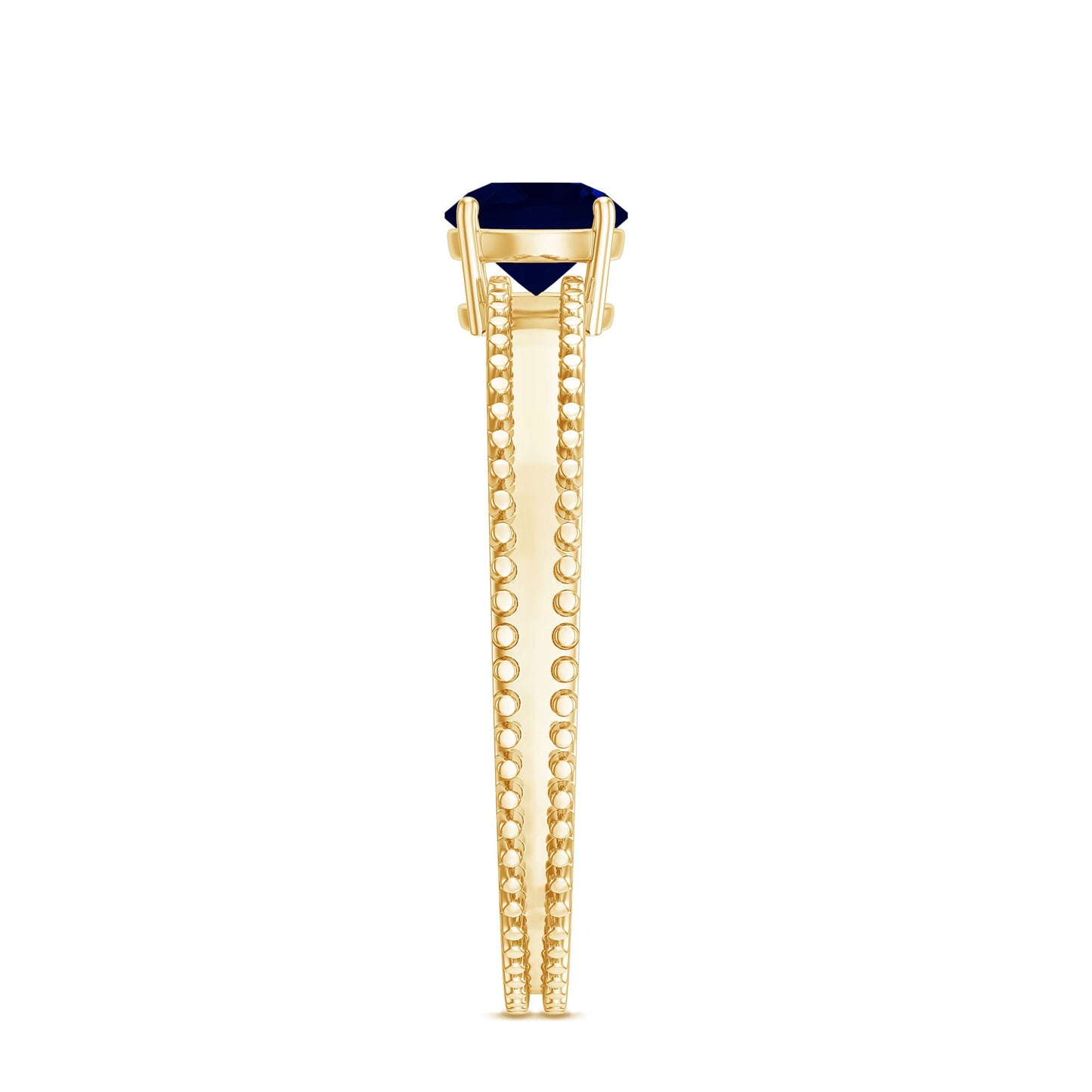 Certified 0.95 Carat Solitaire Blue Sapphire Birthstone Ring for Women
