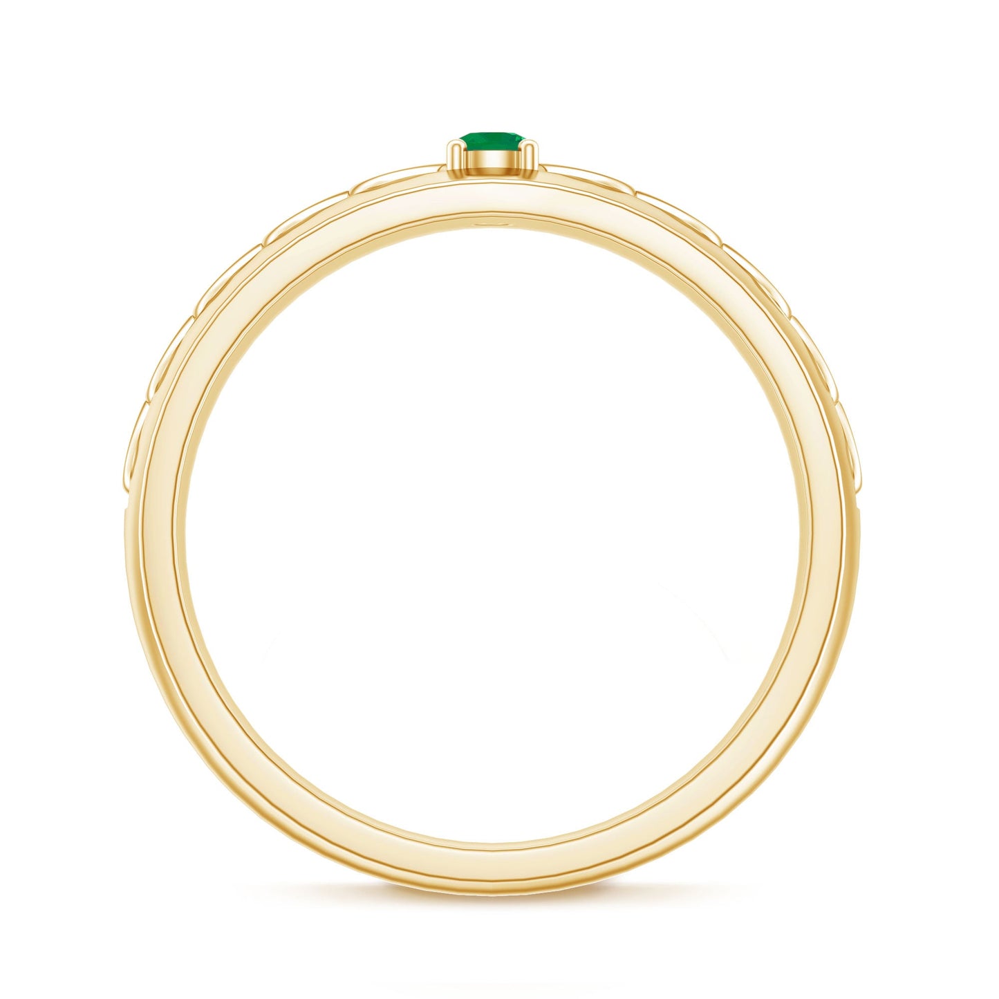 Certified Emerald Vintage Inspired Designer Band Ring