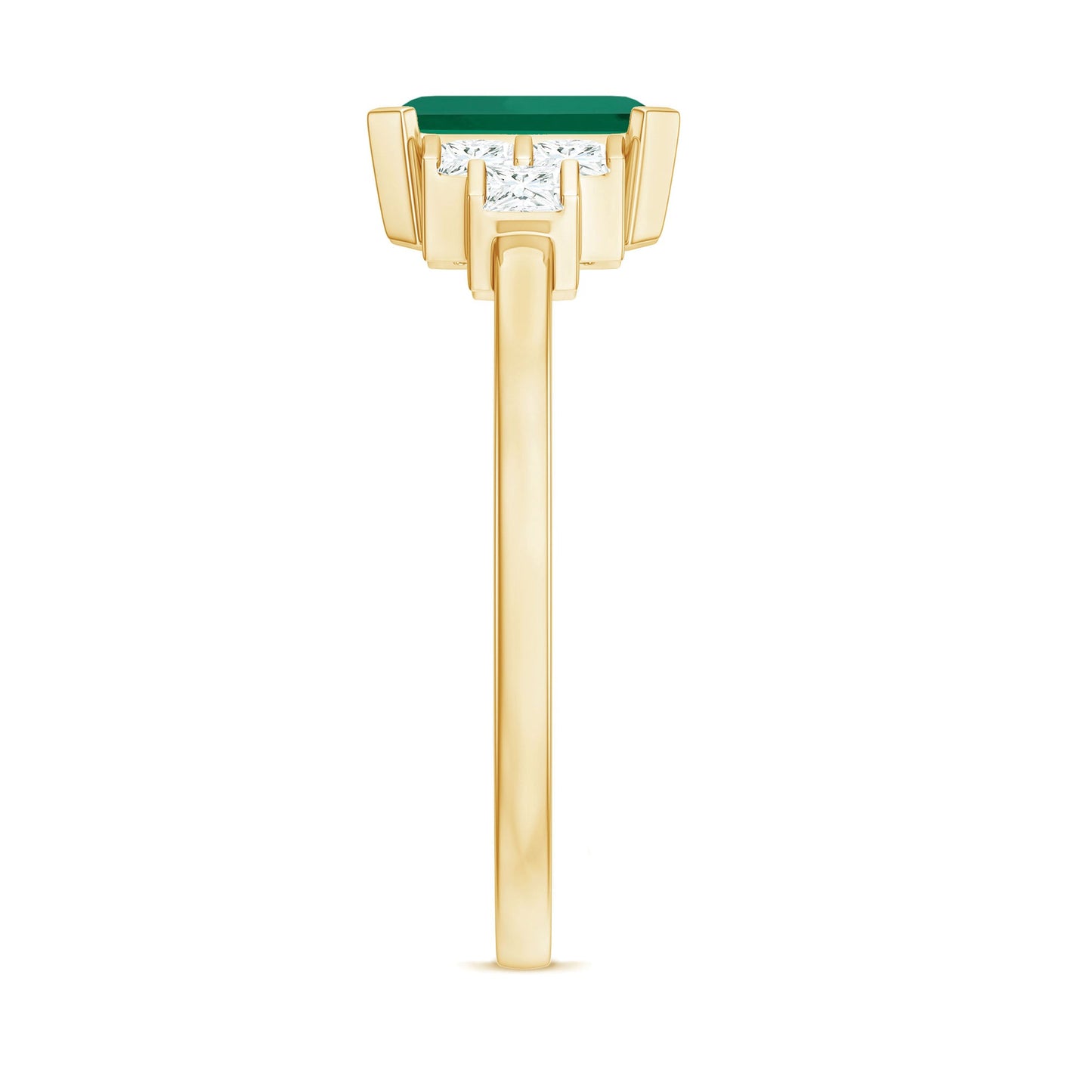 Certified Lab Grown Emerald Diamond Art Deco Engagement Ring