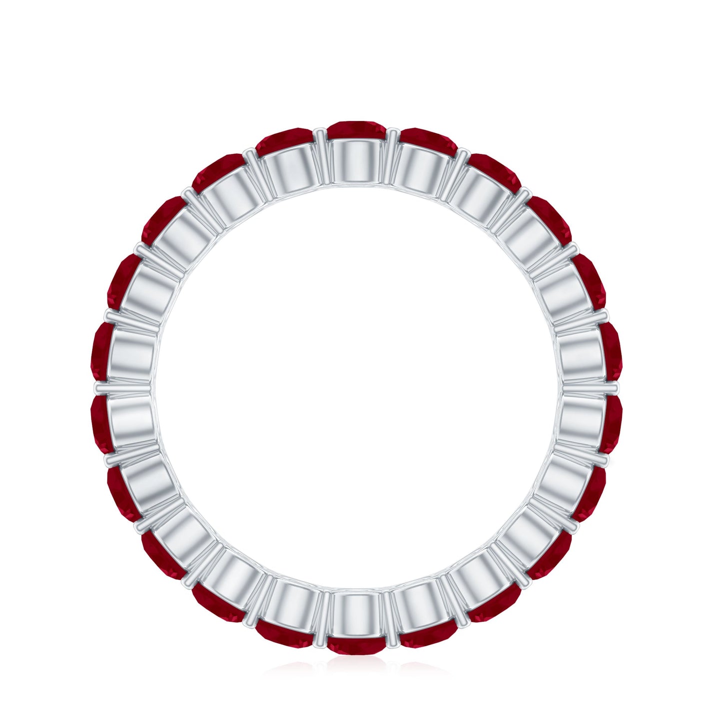 Genuine Red Ruby Full Eternity Ring