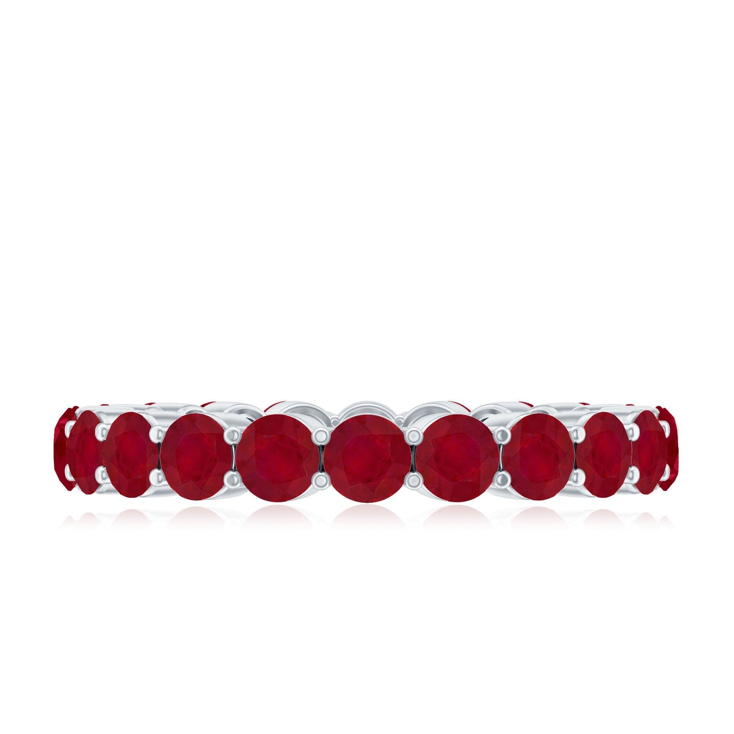 Genuine Red Ruby Full Eternity Ring