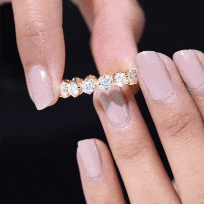 Designer Moissanite Anniversary Band Ring