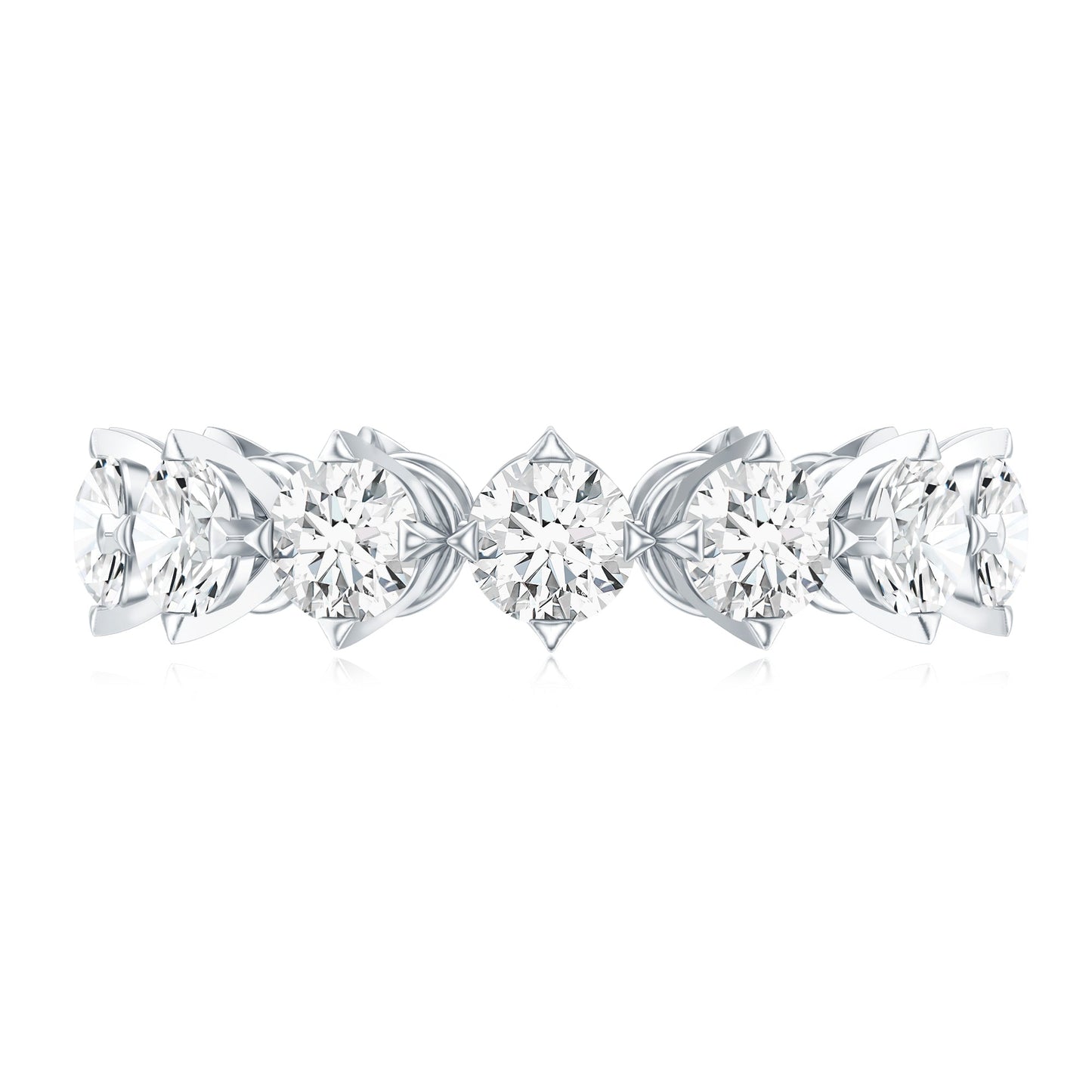 Designer Moissanite Anniversary Band Ring