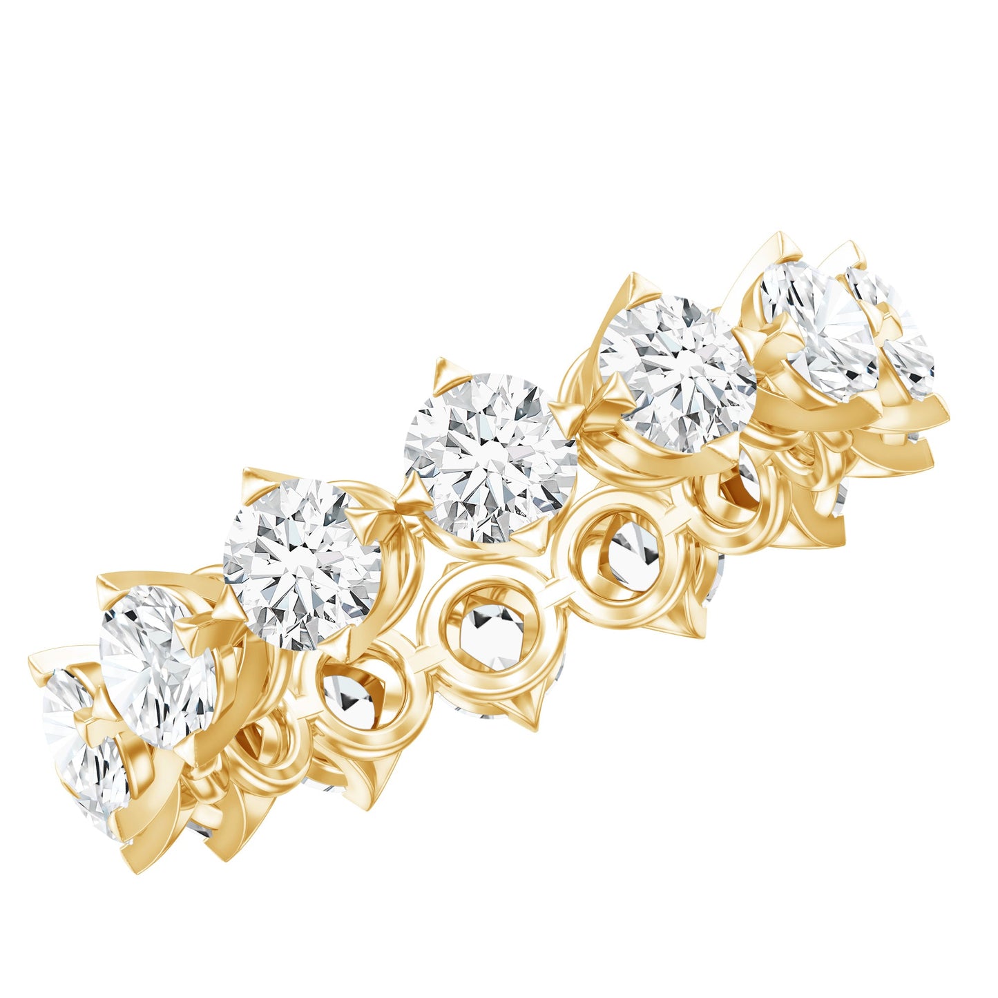 Designer Moissanite Anniversary Band Ring