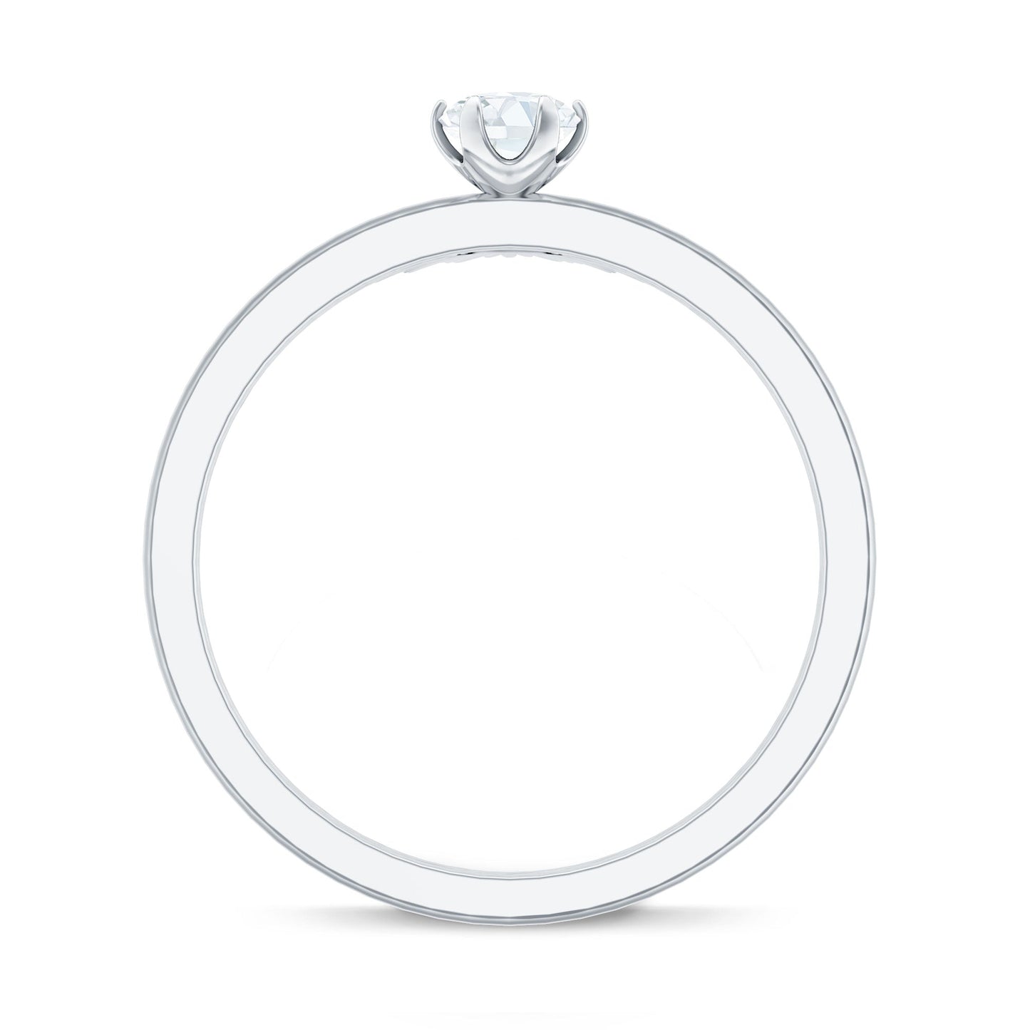 Sparkling Moissanite Solitaire Engagement Ring with Enhancer