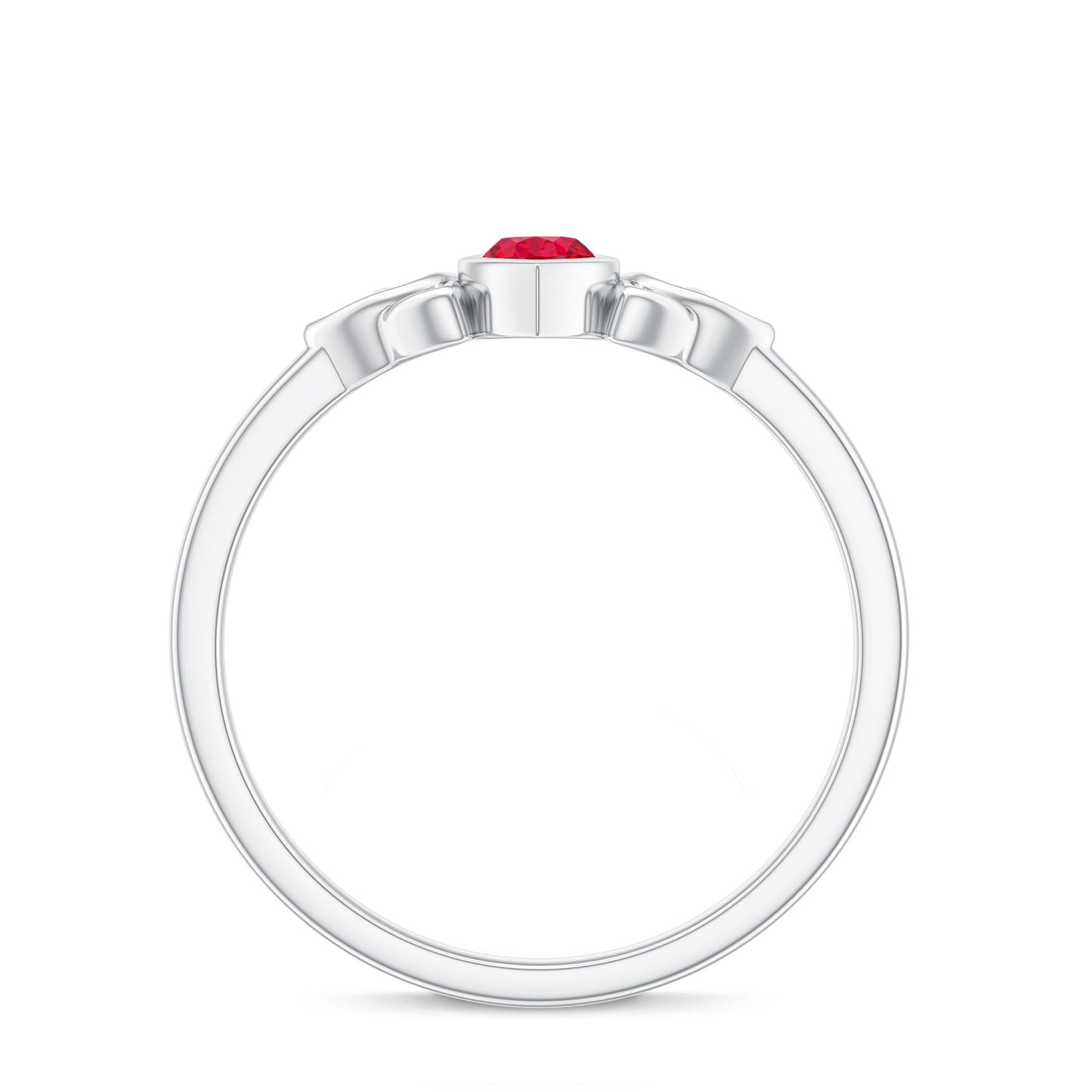Marquise Cut Solitaire Lab Created Ruby Celtic Engagement Ring