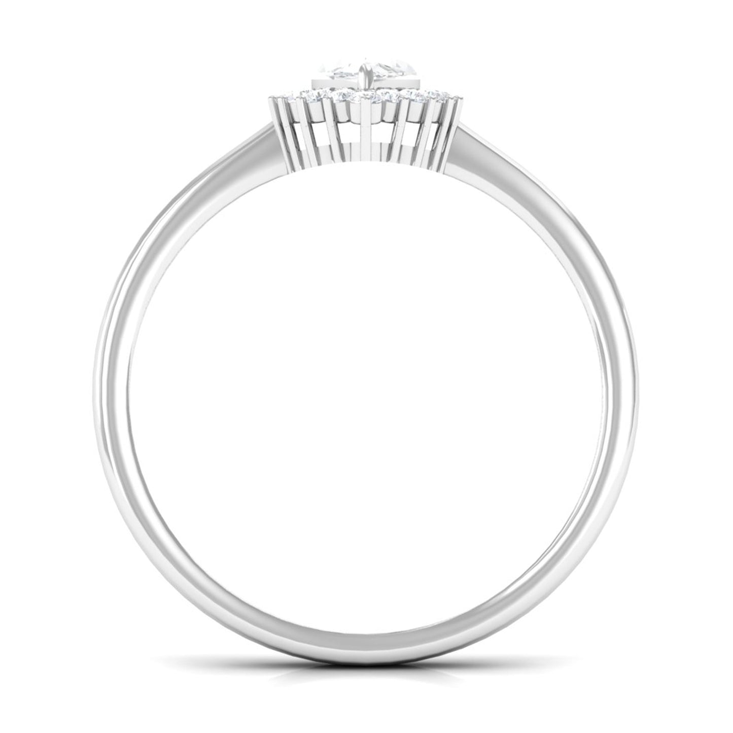 Certified Brilliant Cut Moissanite Marquise Engagement Ring