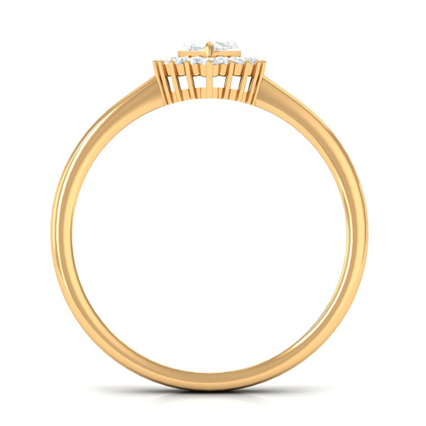 Certified Brilliant Cut Moissanite Marquise Engagement Ring
