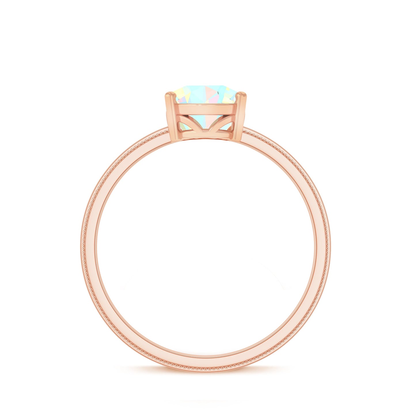 Certified Real Ethiopian Opal Solitaire Engagement Ring