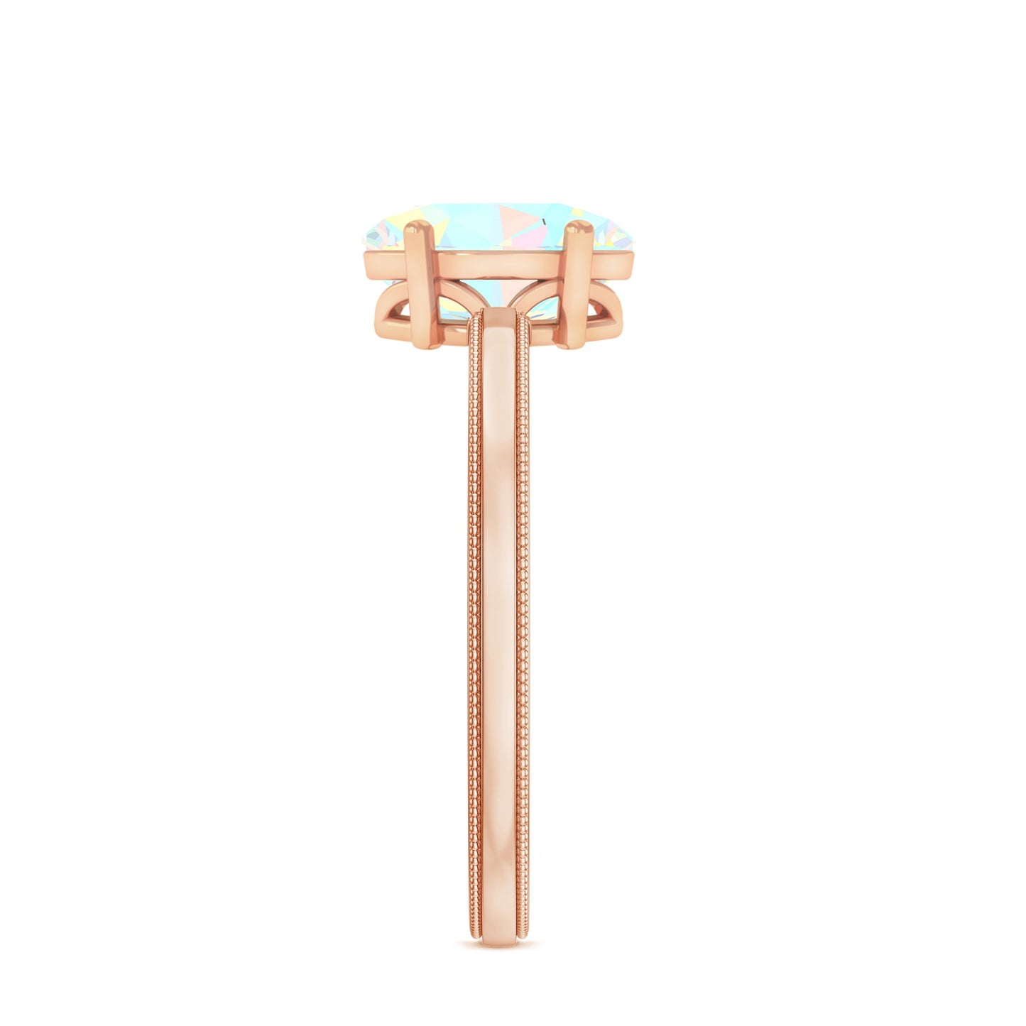 Certified Real Ethiopian Opal Solitaire Engagement Ring