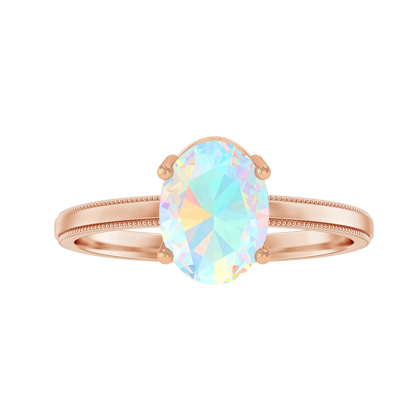 Certified Real Ethiopian Opal Solitaire Engagement Ring