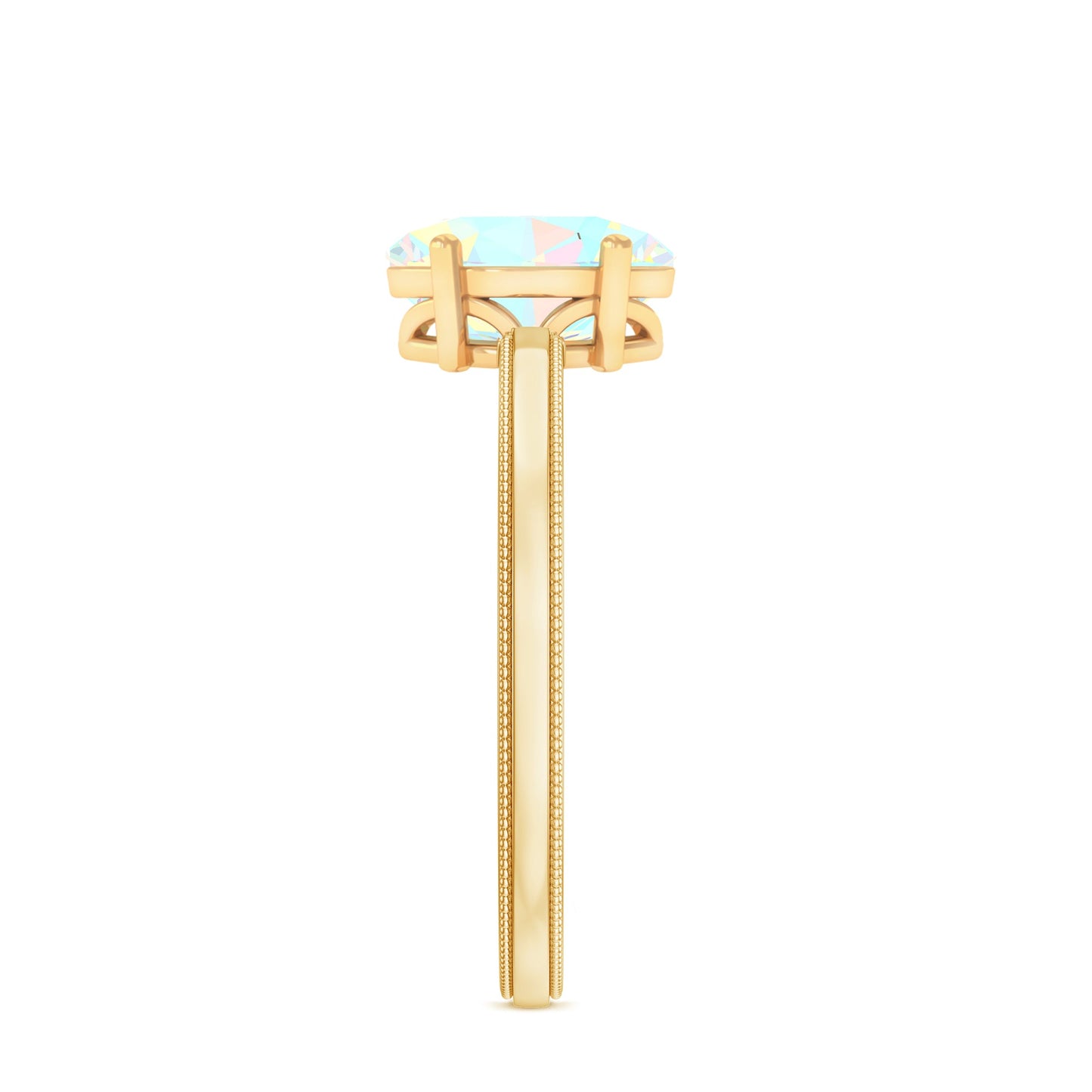 Certified Real Ethiopian Opal Solitaire Engagement Ring