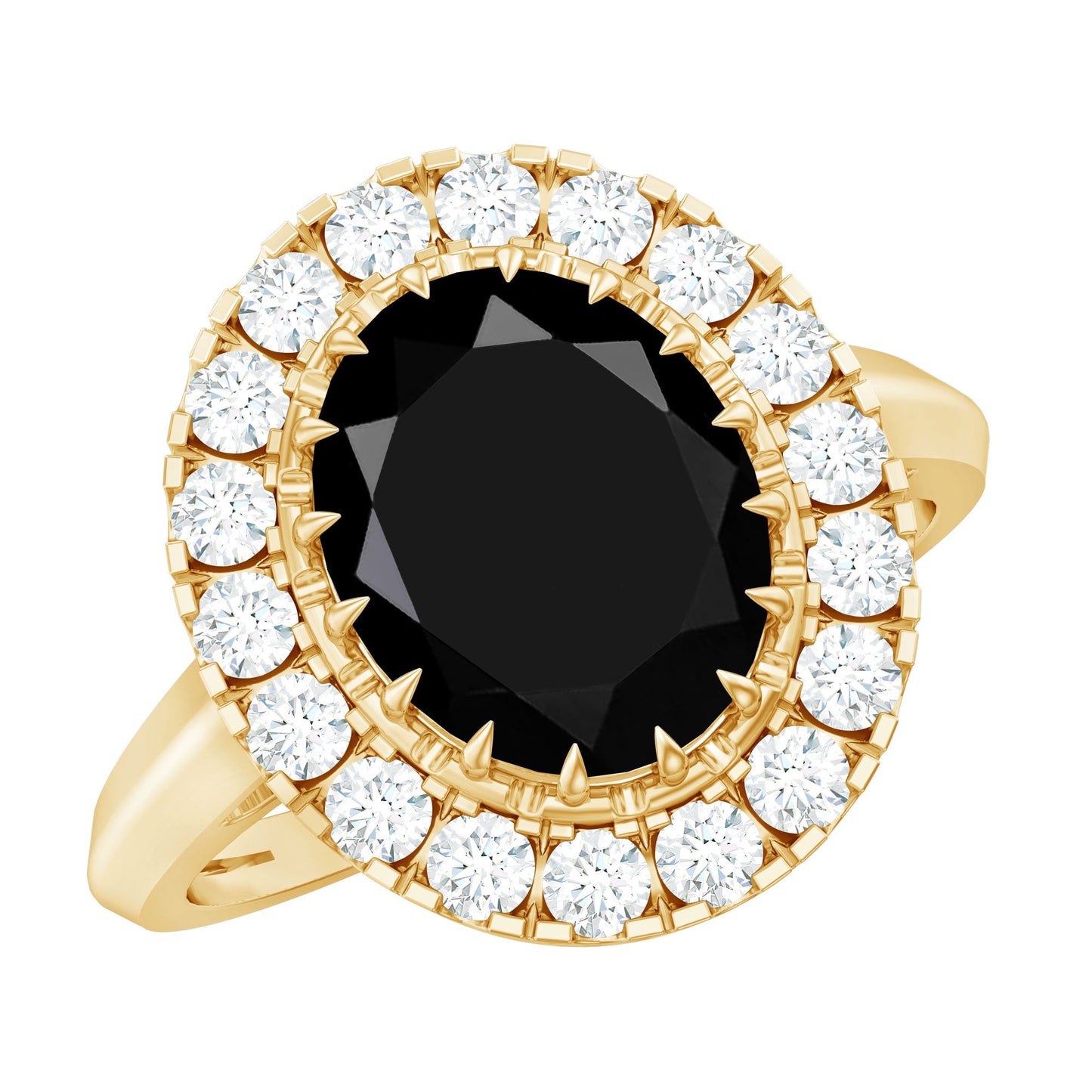 Certified 4.2 Carat Lab Grown Black Diamond Huge Engagement Ring with White Diamond Halo