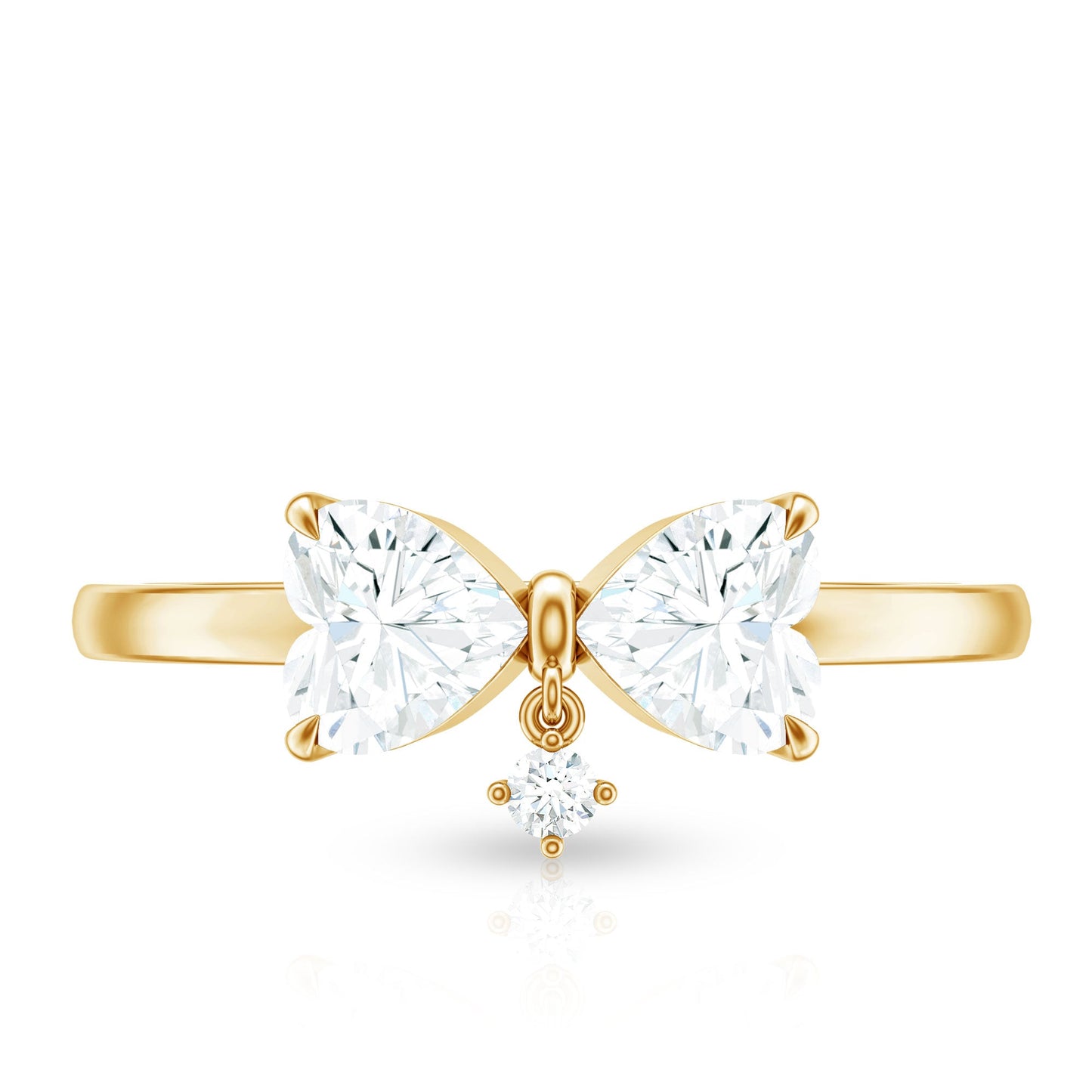 Heart Shaped Moissanite Infinity Promise Ring