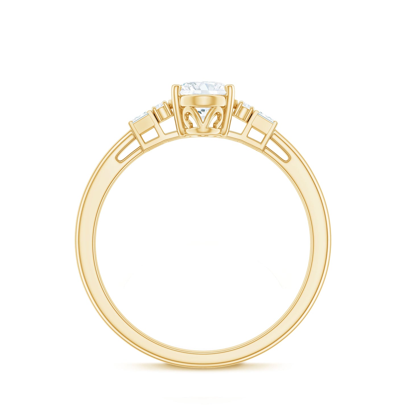 Oval Shaped Moissanite Engagement Ring with Certificate