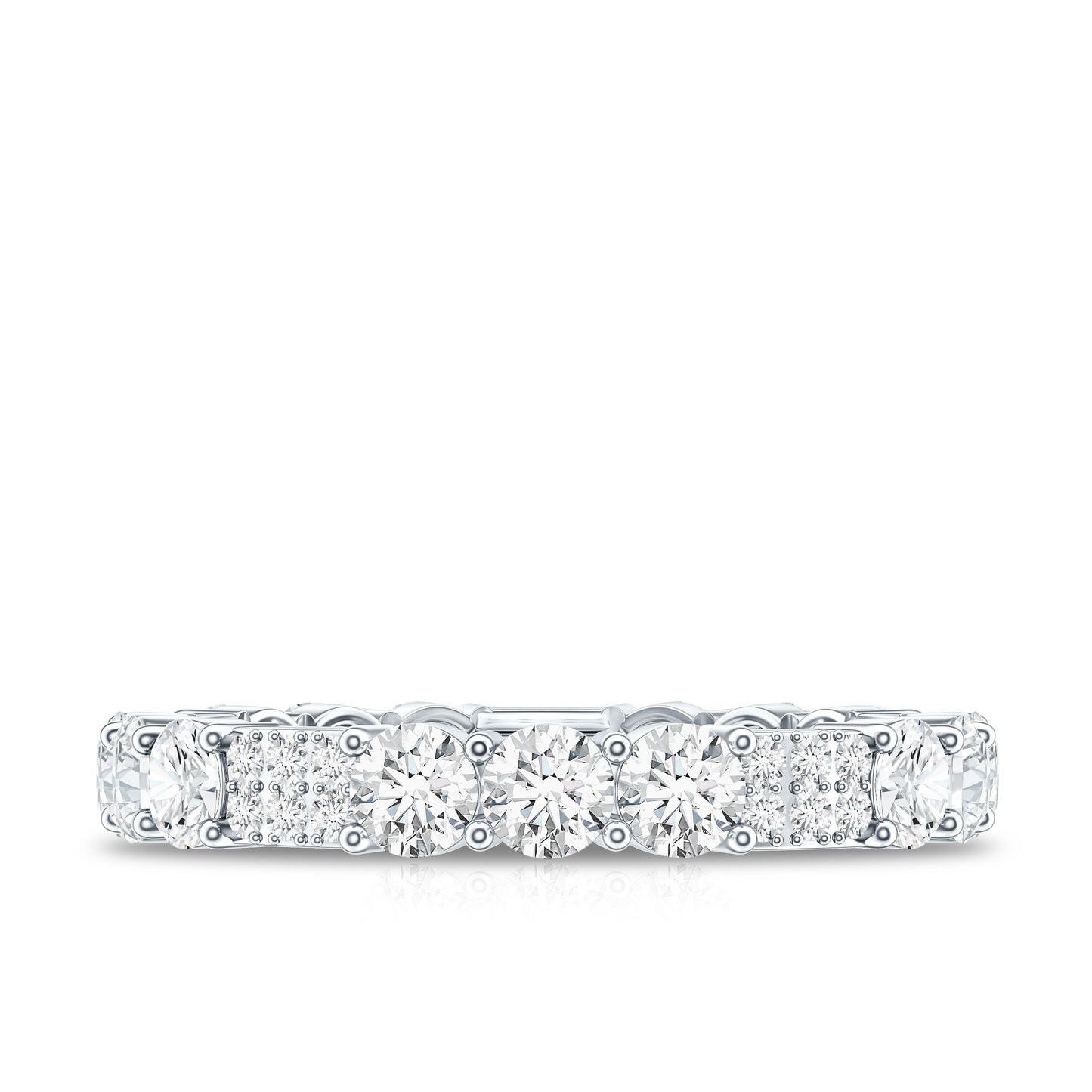 Designer Round Moissanite Full Eternity Ring for Women