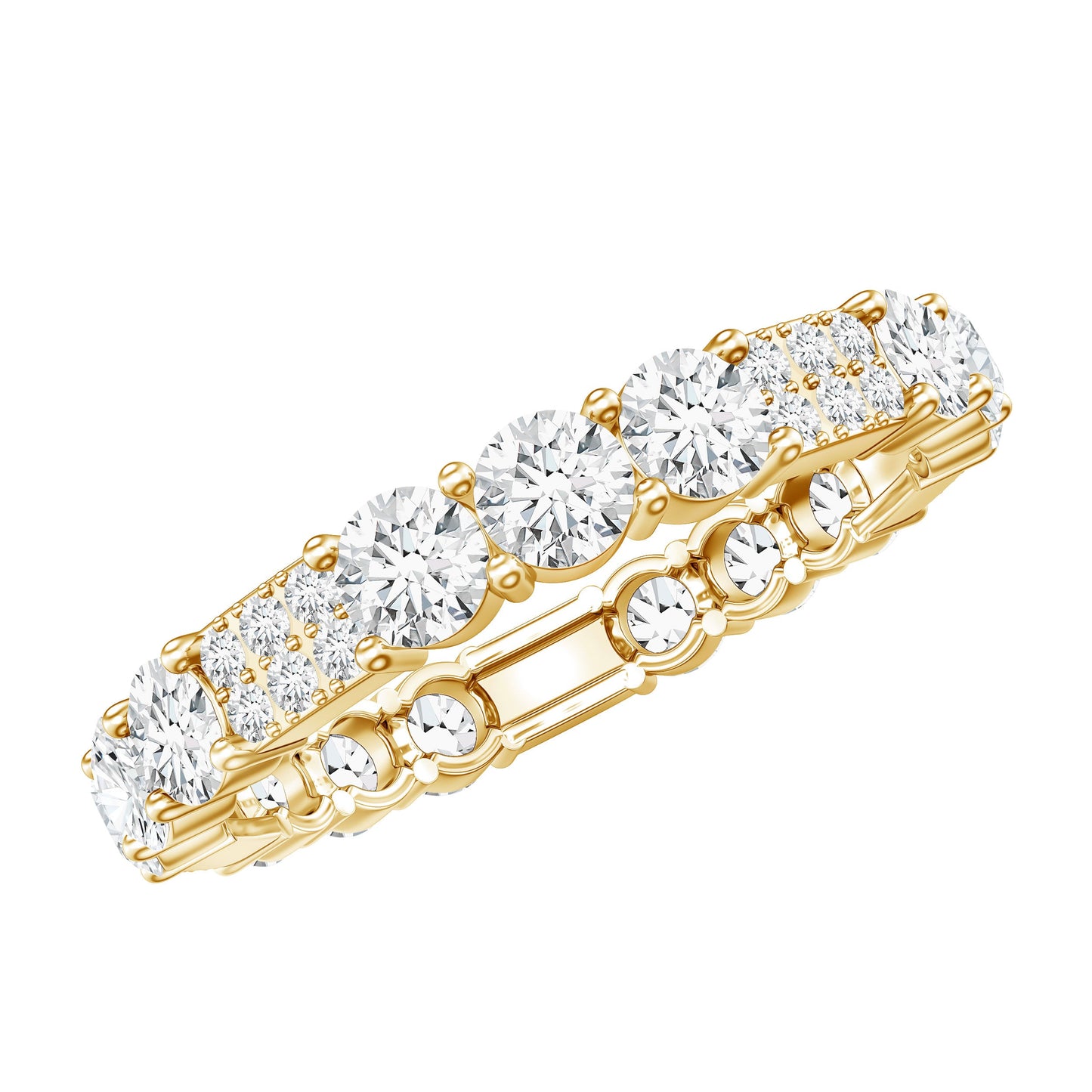 Designer Round Moissanite Full Eternity Ring for Women
