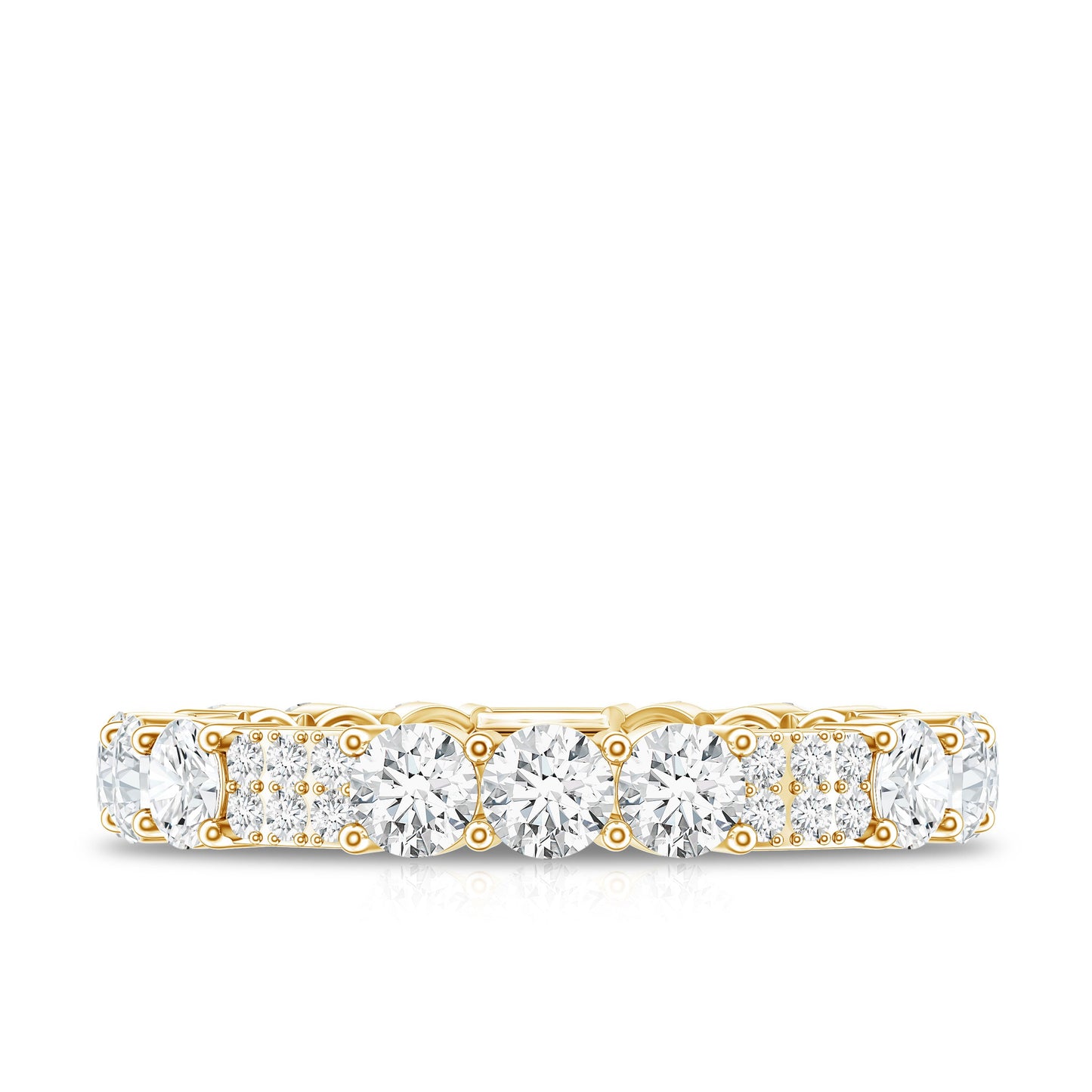 Designer Round Moissanite Full Eternity Ring for Women