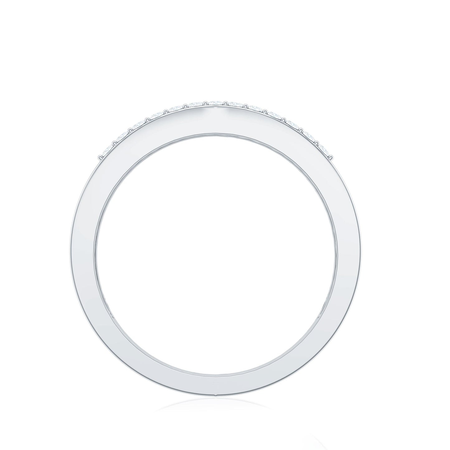 Certified Moissanite 3 Row Wedding Band for Men