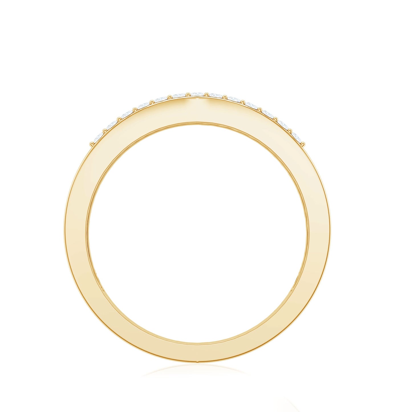 Certified Moissanite 3 Row Wedding Band for Men
