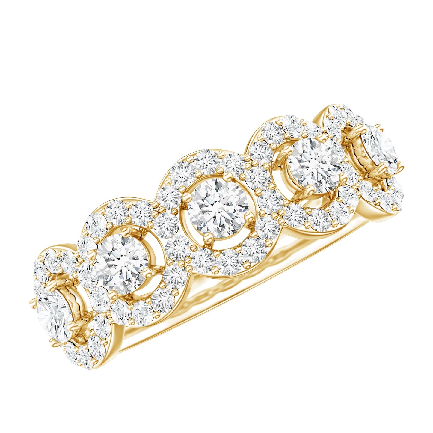 Classic Diamond Half Eternity Wedding Anniversary Ring