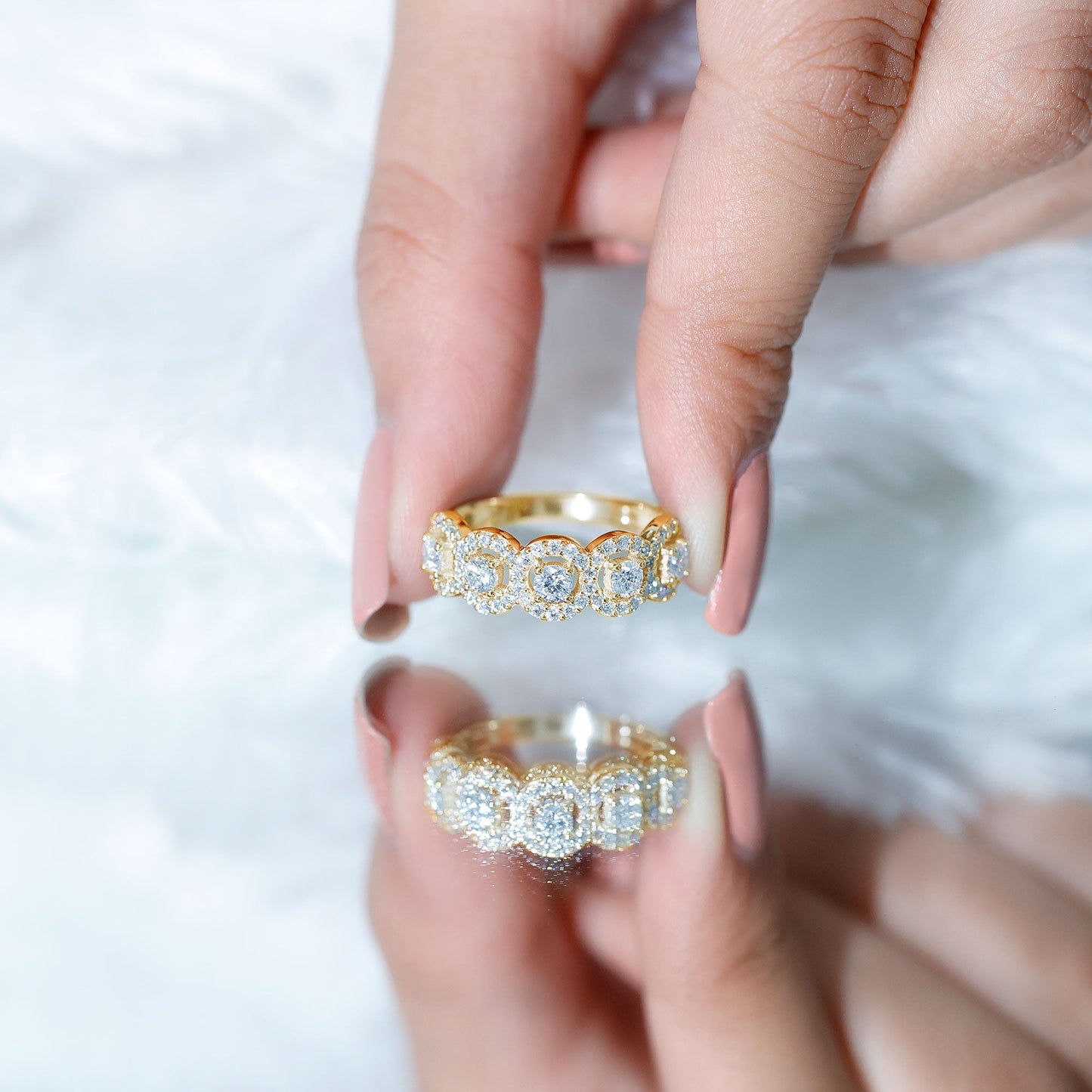 Classic Diamond Half Eternity Wedding Anniversary Ring