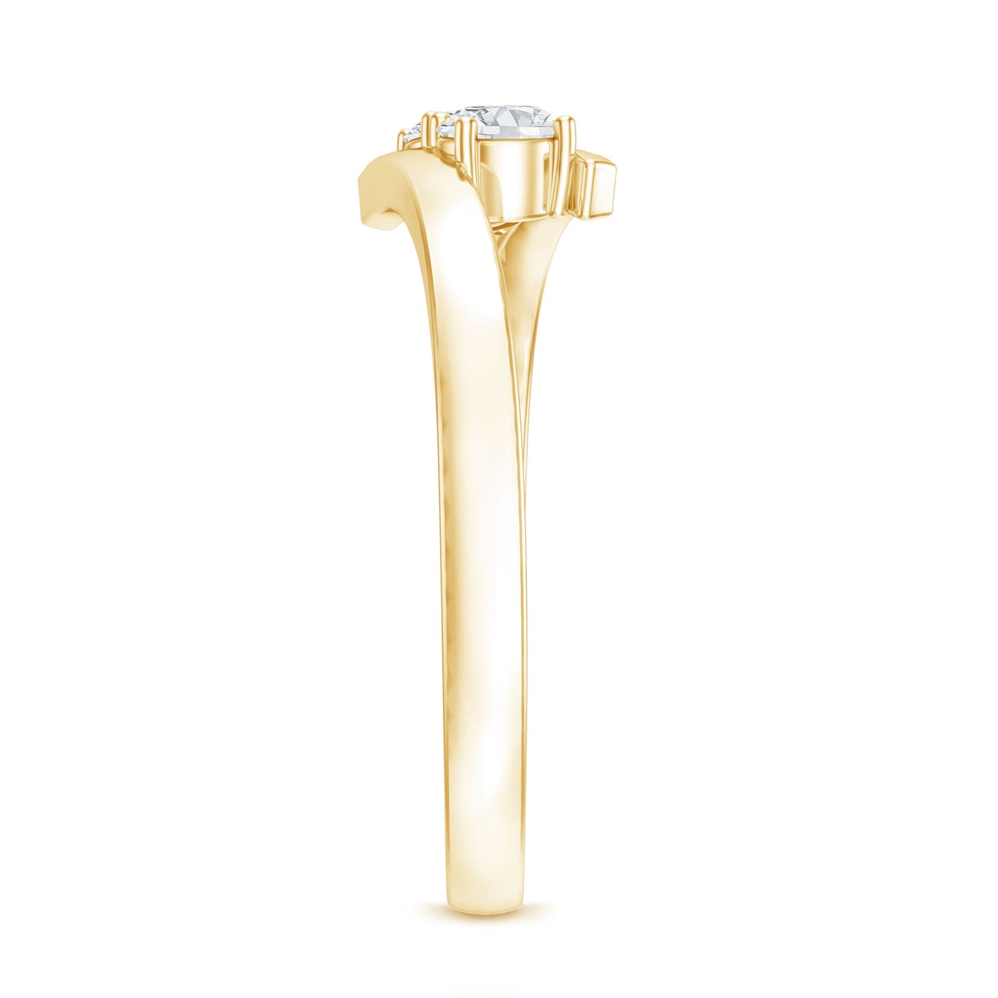 Certified Two Stone Moissanite Commitment Ring For Her